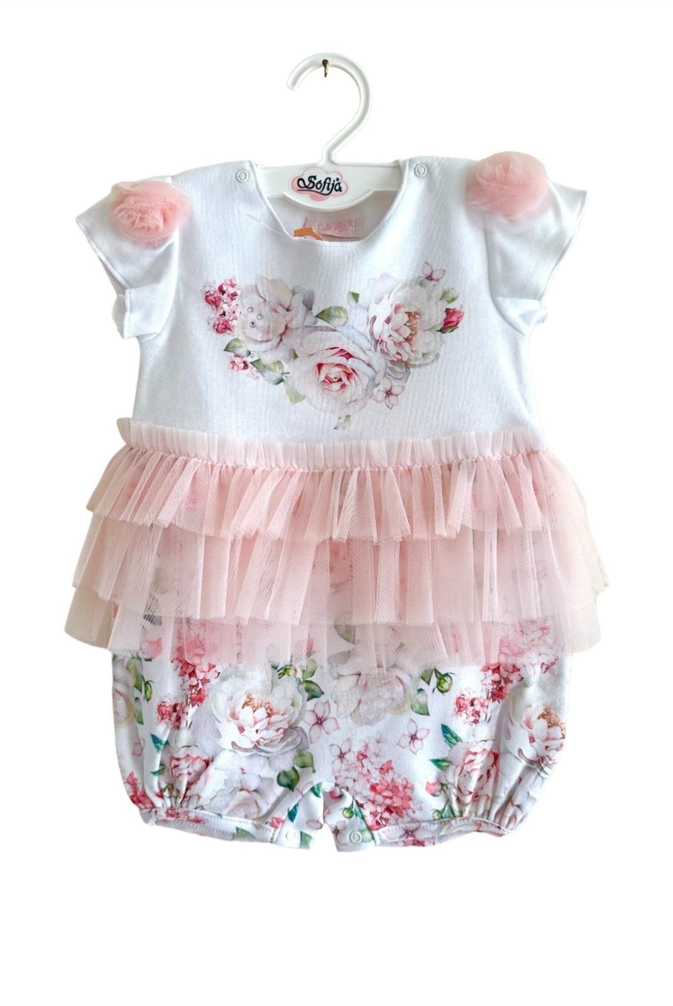 Sofija - Baby Girls POLA Shorty Babygrow - Mariposa Children's Boutique