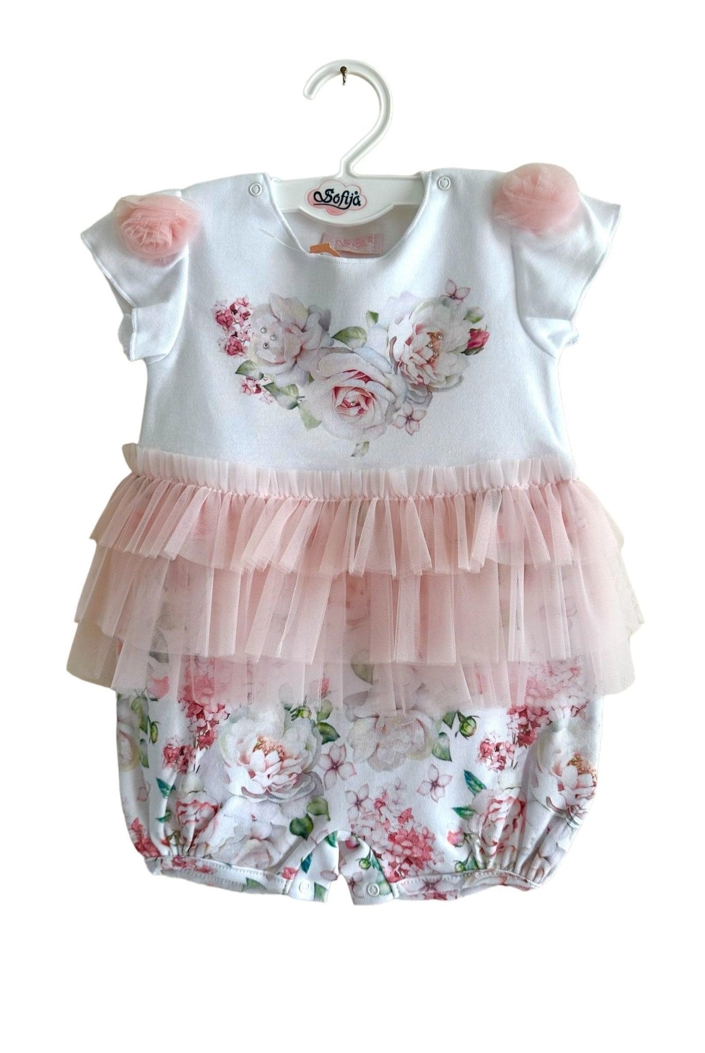 Sofija - Baby Girls POLA Shorty Babygrow - Mariposa Children's Boutique