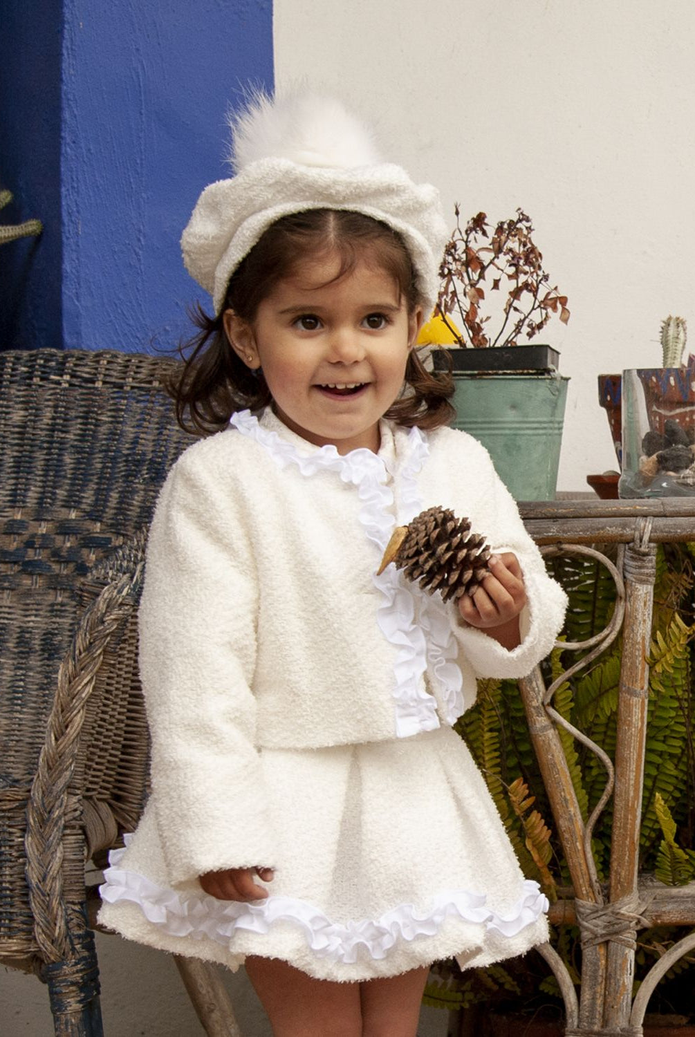 Sonata AW25 - Girls Cream Chanel Skirt & Blouse Outfit