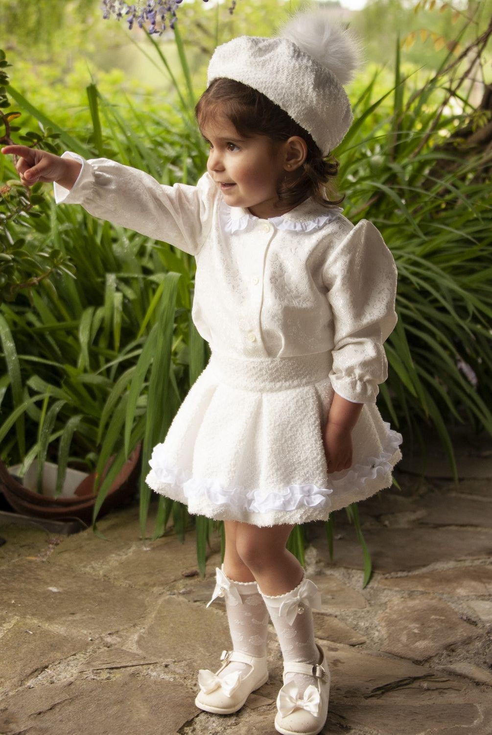 Sonata AW25 - Girls Cream Chanel Skirt & Blouse Outfit