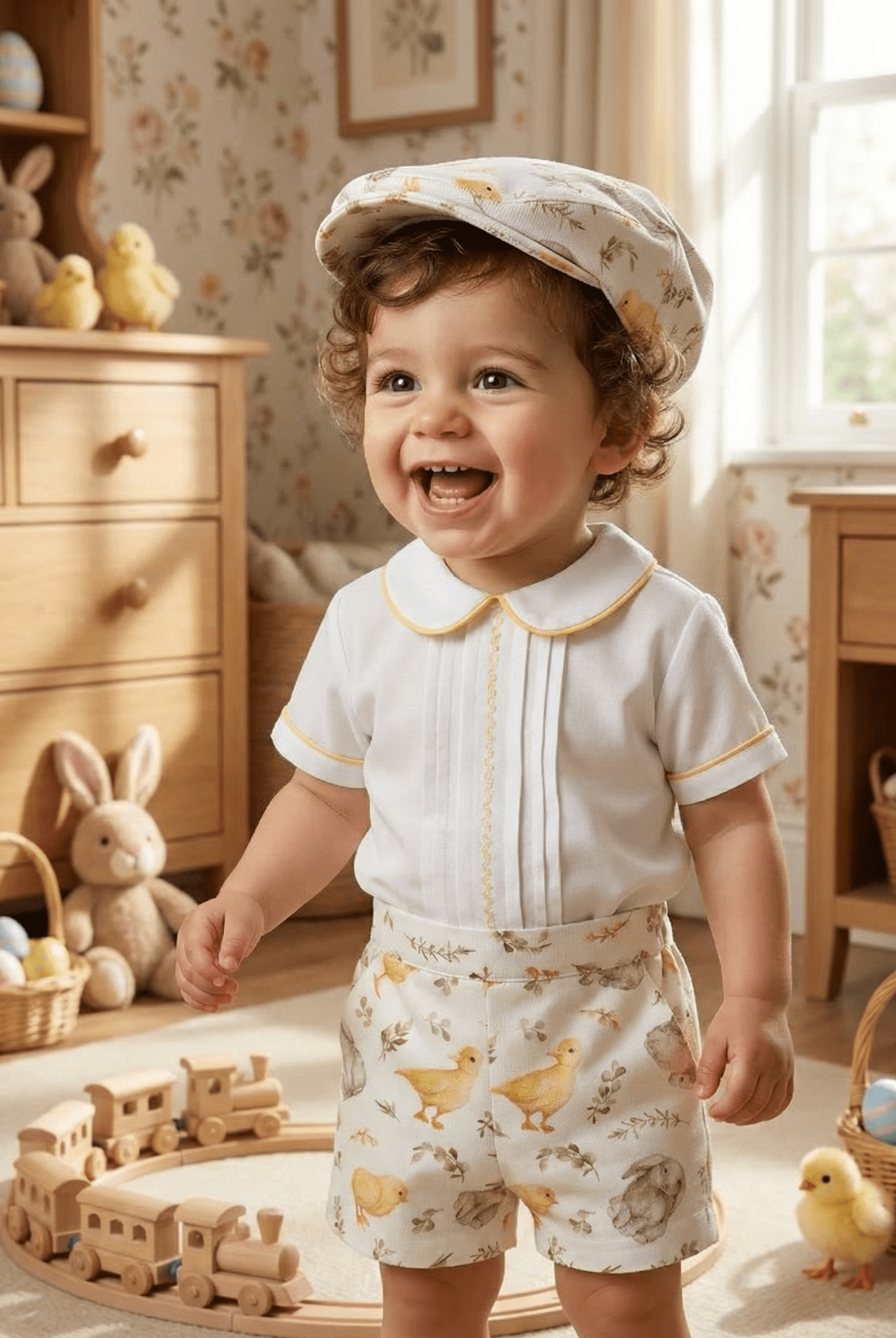 Sonata EASTER Made to Order - Baby Boys Easter Print Shorts & Shirt Set