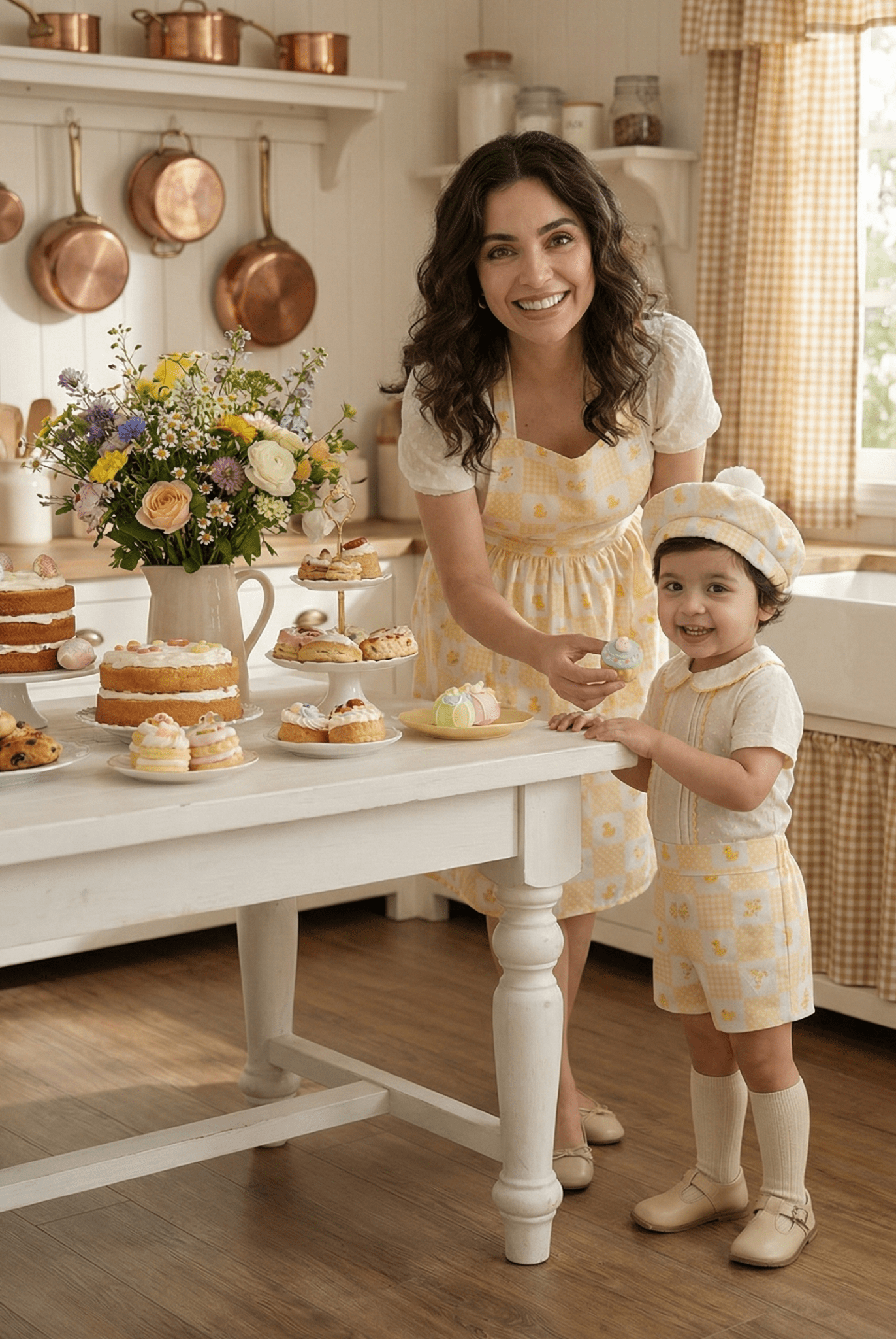 Sonata EASTER Made to Order - Boys Yellow Chick Beret Pom Pom Hat