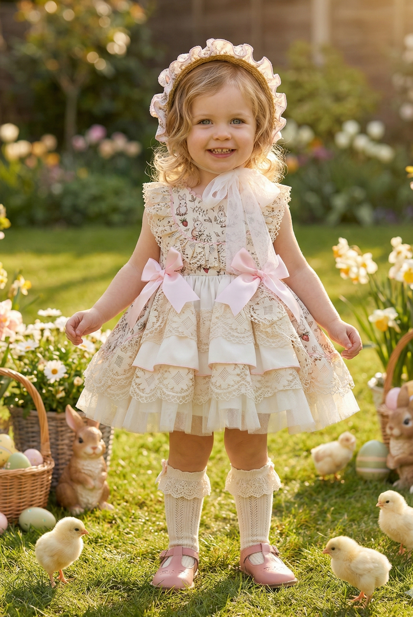 Sonata EASTER Made to Order - Girls Bunny Print Dress