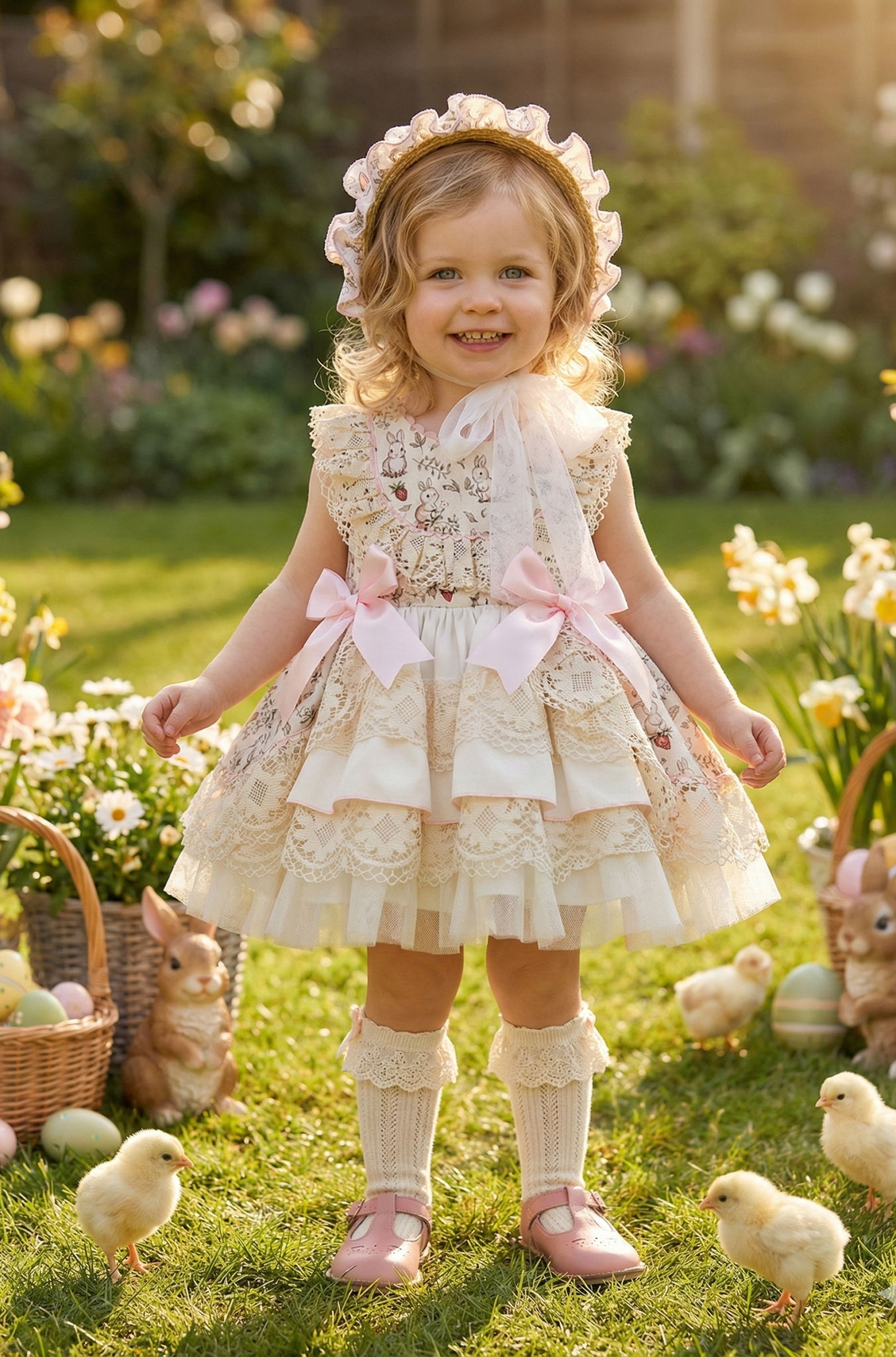 Sonata EASTER Made to Order - Girls Bunny Print Dress