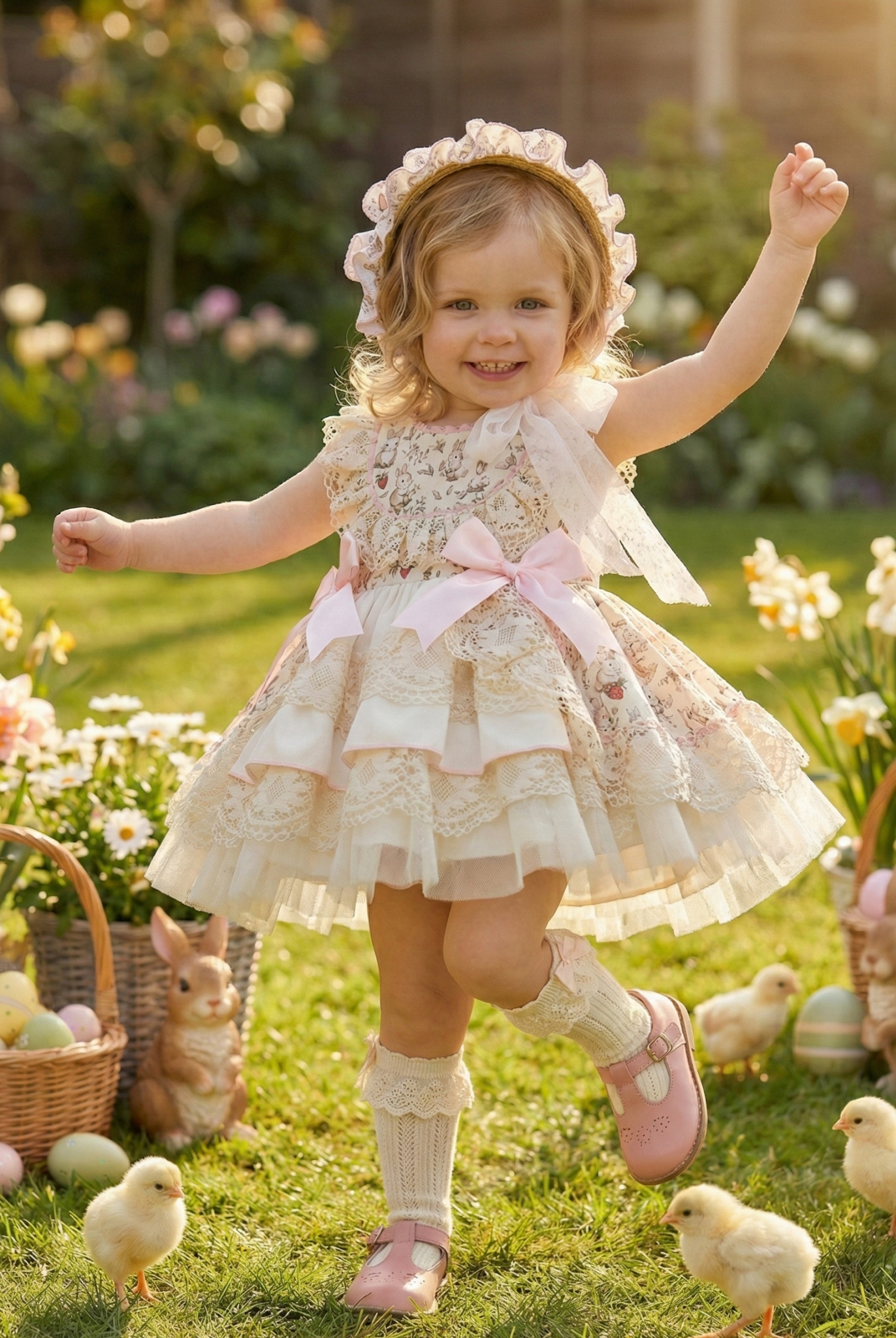 Sonata EASTER Made to Order - Girls Bunny Print Dress