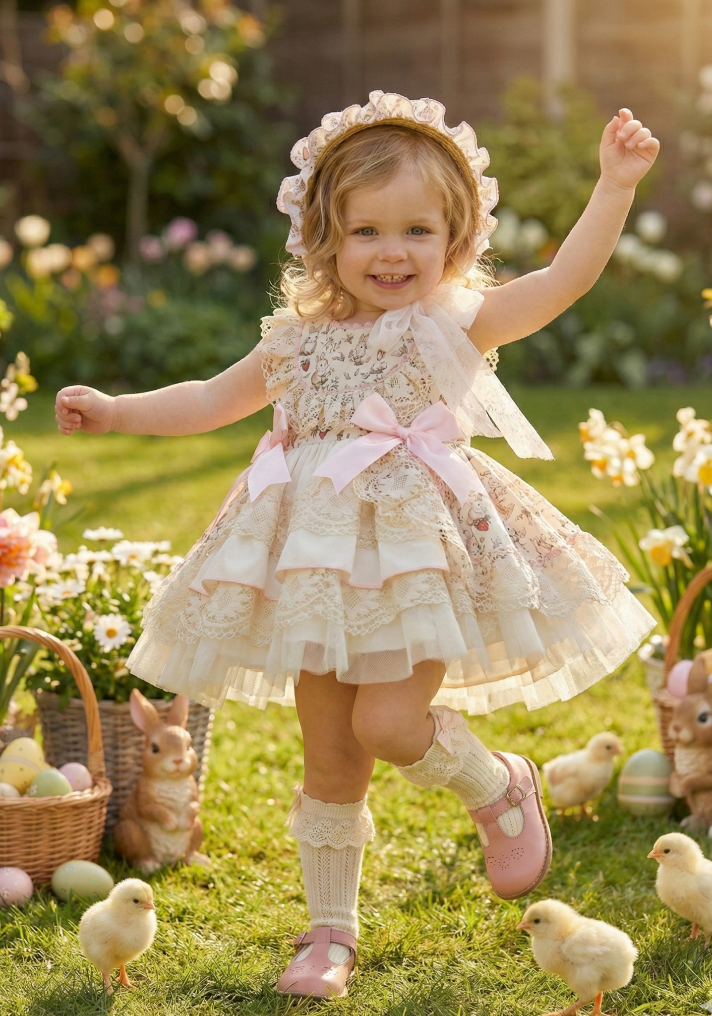 Sonata EASTER Made to Order - Girls Bunny Print Dress