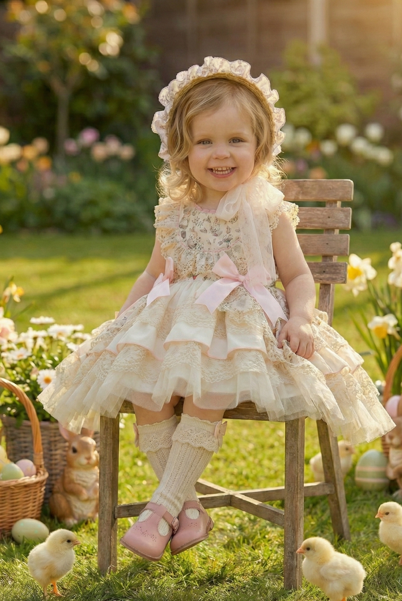 Sonata EASTER Made to Order - Girls Bunny Print Dress