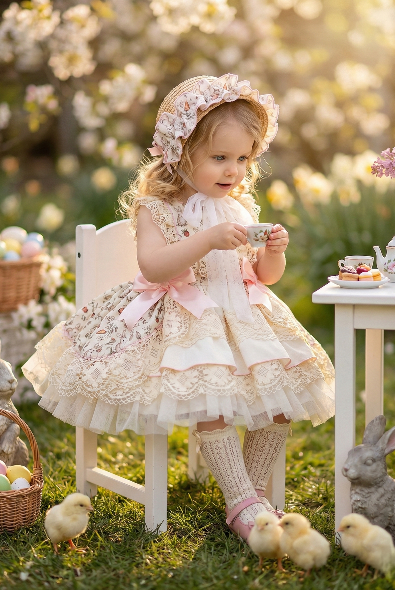 Sonata EASTER Made to Order - Girls Bunny Print Dress