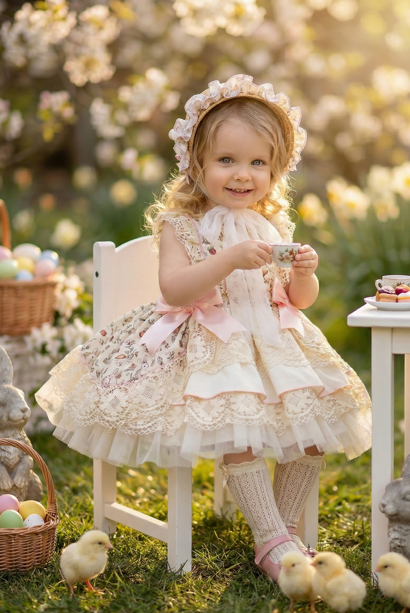 Sonata EASTER Made to Order - Girls Bunny Print Dress