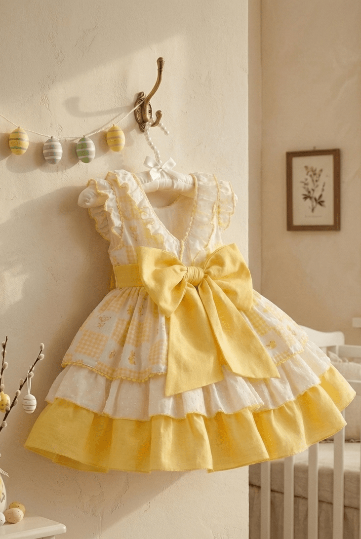 Sonata EASTER Made to Order - Girls Yellow Chick Puffball Dress