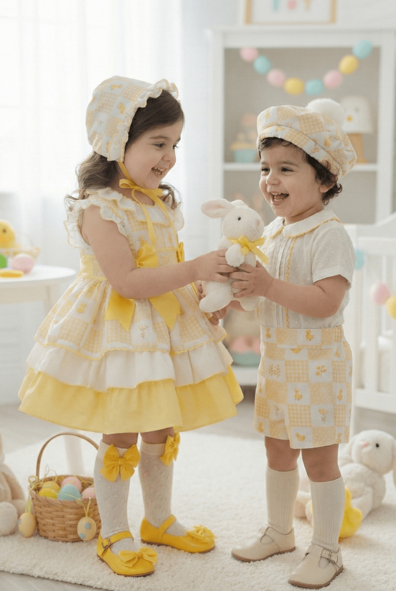Sonata EASTER Made to Order - Girls Yellow Chick Puffball Dress