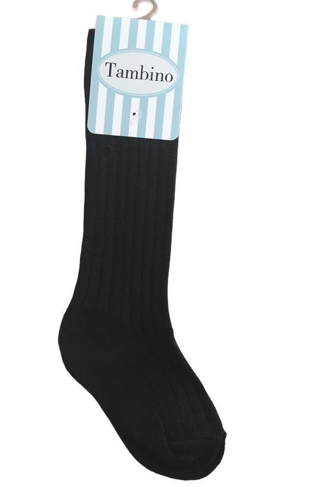 Tambino Socks - Boys Navy Ribbed Knee High Socks - Mariposa Children's Boutique