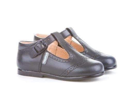 Angelitos Boys' Navy Leather T - Bar Shoes | Handmade Spanish Footwear - Mariposa Children's Boutique