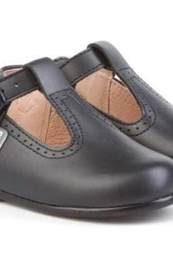 Angelitos Boys' Navy Leather T - Bar Shoes | Handmade Spanish Footwear - Mariposa Children's Boutique