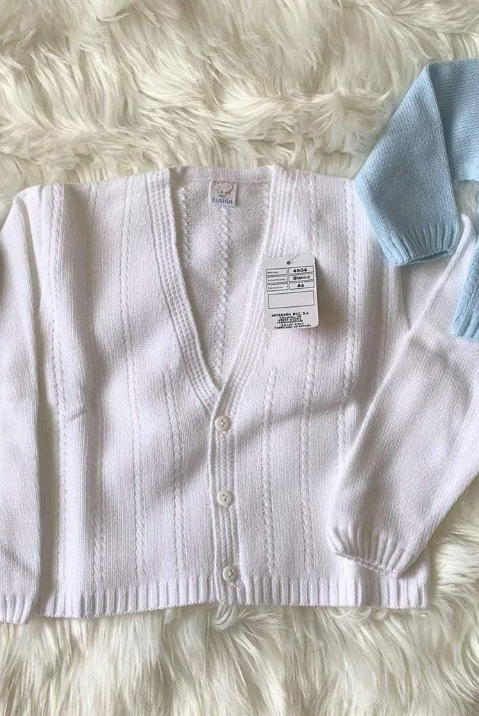 Boys Blue Knitted Cardigan Age 12m - 5yrs - Mariposa Children's Boutique
