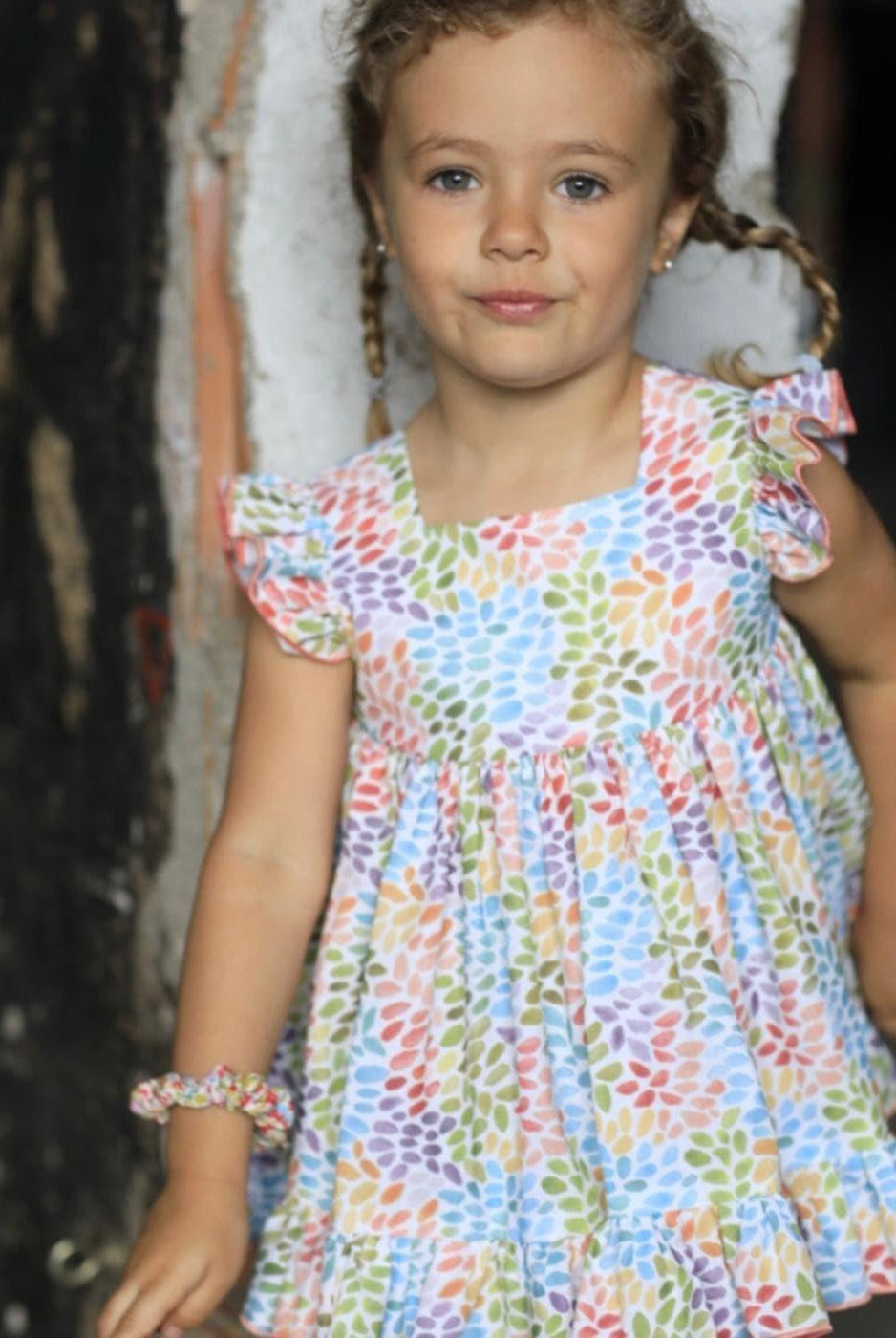 CLEARANCE DEAL - El Copo / Lililu - Girls Multi Coloured Summer Dress - Mariposa Children's Boutique