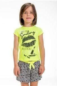 CLEARANCE DEAL - UBS2 - Girls Lime & Black Shorts & T-shirt Set Clearance SALE 5yrs - Mariposa Children's Boutique