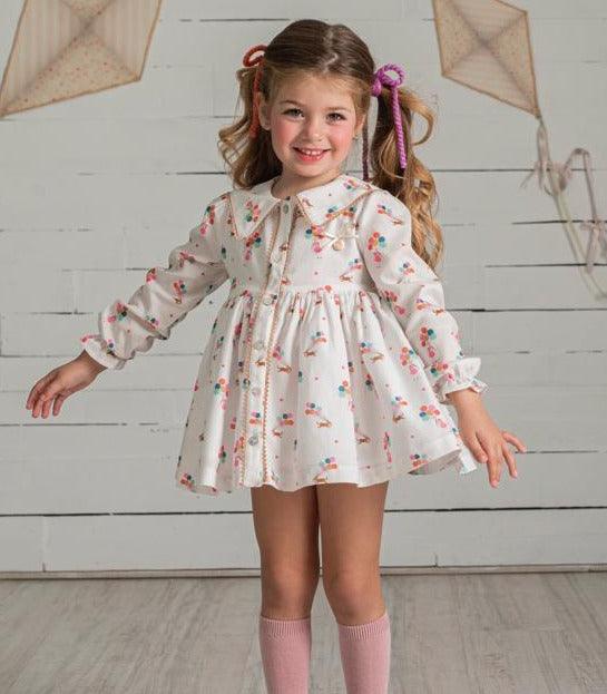 CLEARANCE SALE Alhuka Kids - Baby Girl's Multi Print Cotton Dress & Knickers - Mariposa Children's Boutique
