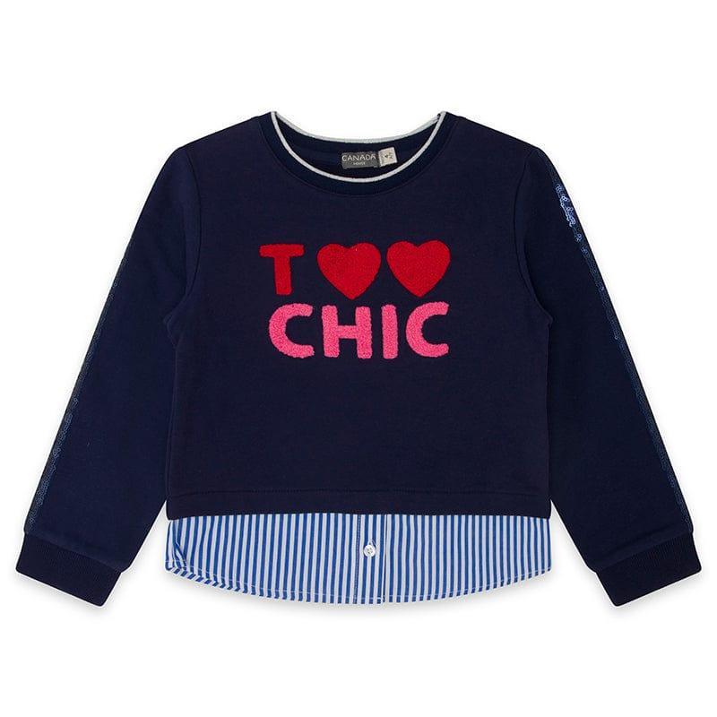 CLEARANCE SALE - Canada House - Girls Navy Sweater with Matching Navy Pants - Mariposa Children's Boutique