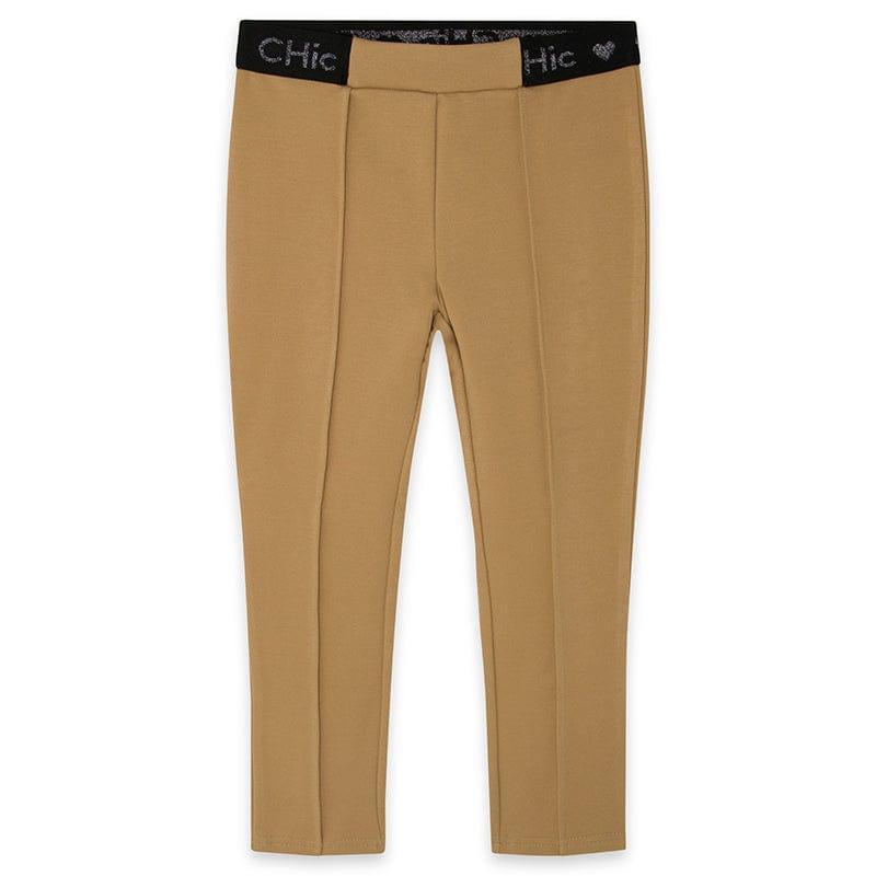 CLEARANCE SALE - Canada House - Girls White Long Sleeve Top with Camel Leggings - Mariposa Children's Boutique