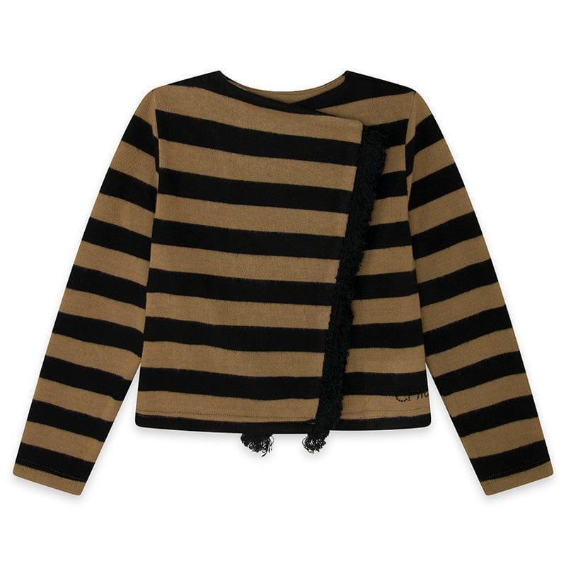 CLEARANCE SALE - Canada House - Girls White Long Sleeve Top with Camel Leggings - Mariposa Children's Boutique