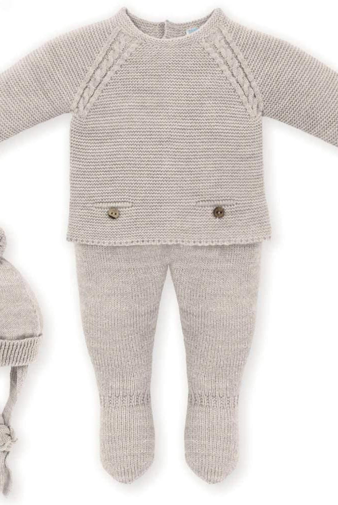 CLEARANCE SALE - Mac Ilusion - Three Piece Knitted Suit PINK, BLUE & WHITE - Mariposa Children's Boutique