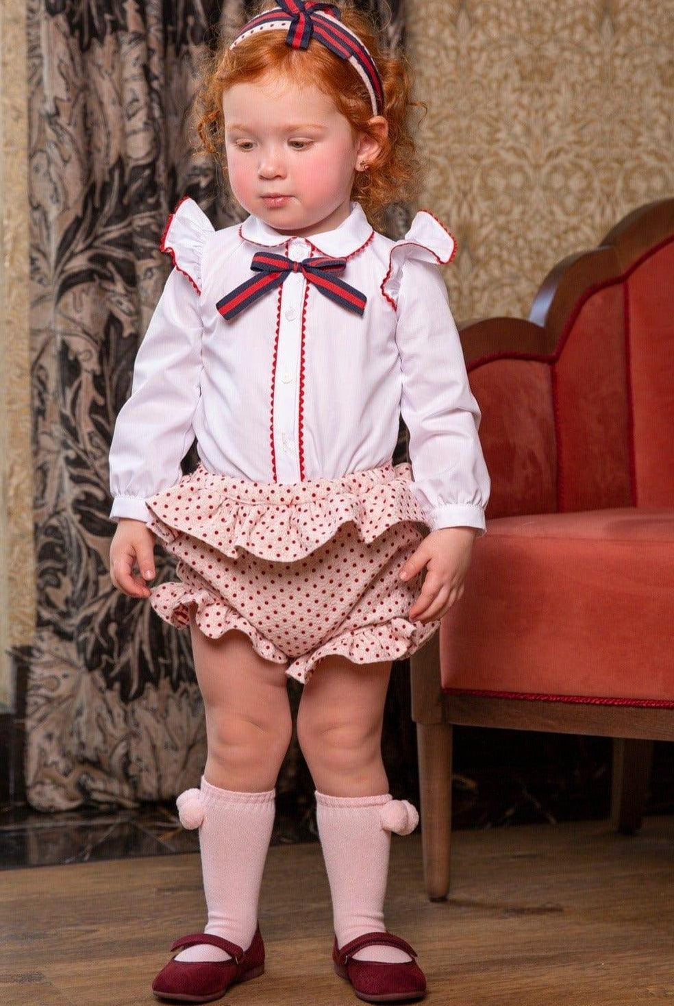 CLEARANCE SALE - Meraki Bambini - Baby Girls Motita Jam Pants & Blouse Set - Mariposa Children's Boutique