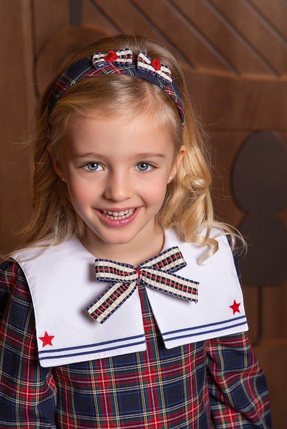 CLEARANCE SALE - Meraki Bambini - Navy Tartan Dress - Mariposa Children's Boutique