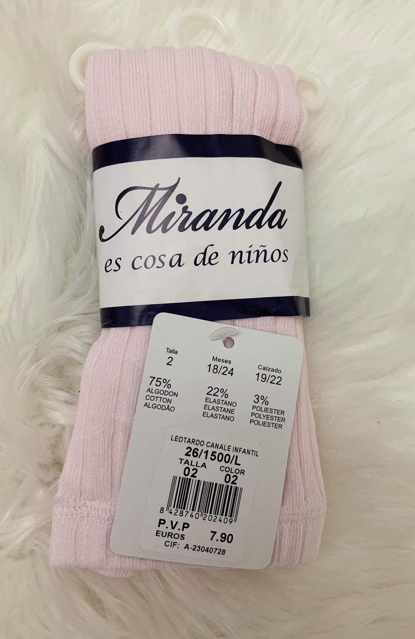 CLEARANCE SALE Miranda - Children's Spanish Pink RIBBED Girl's Tights 1500L - Mariposa Children's Boutique
