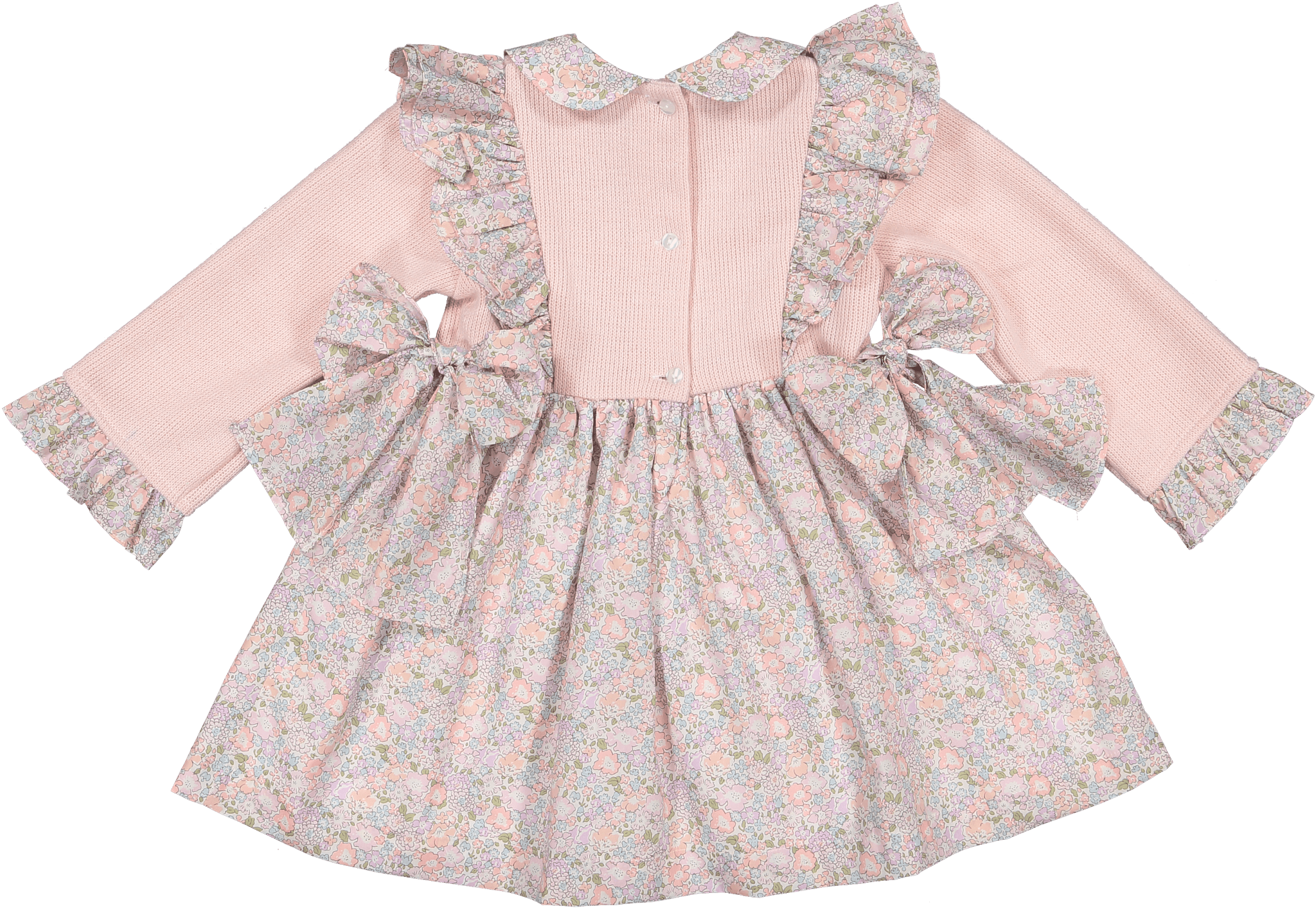 CLEARANCE SALE Sal & Pimenta Clearance SALE - Pink Floral Knit Tuilleries Dress - Mariposa Children's Boutique