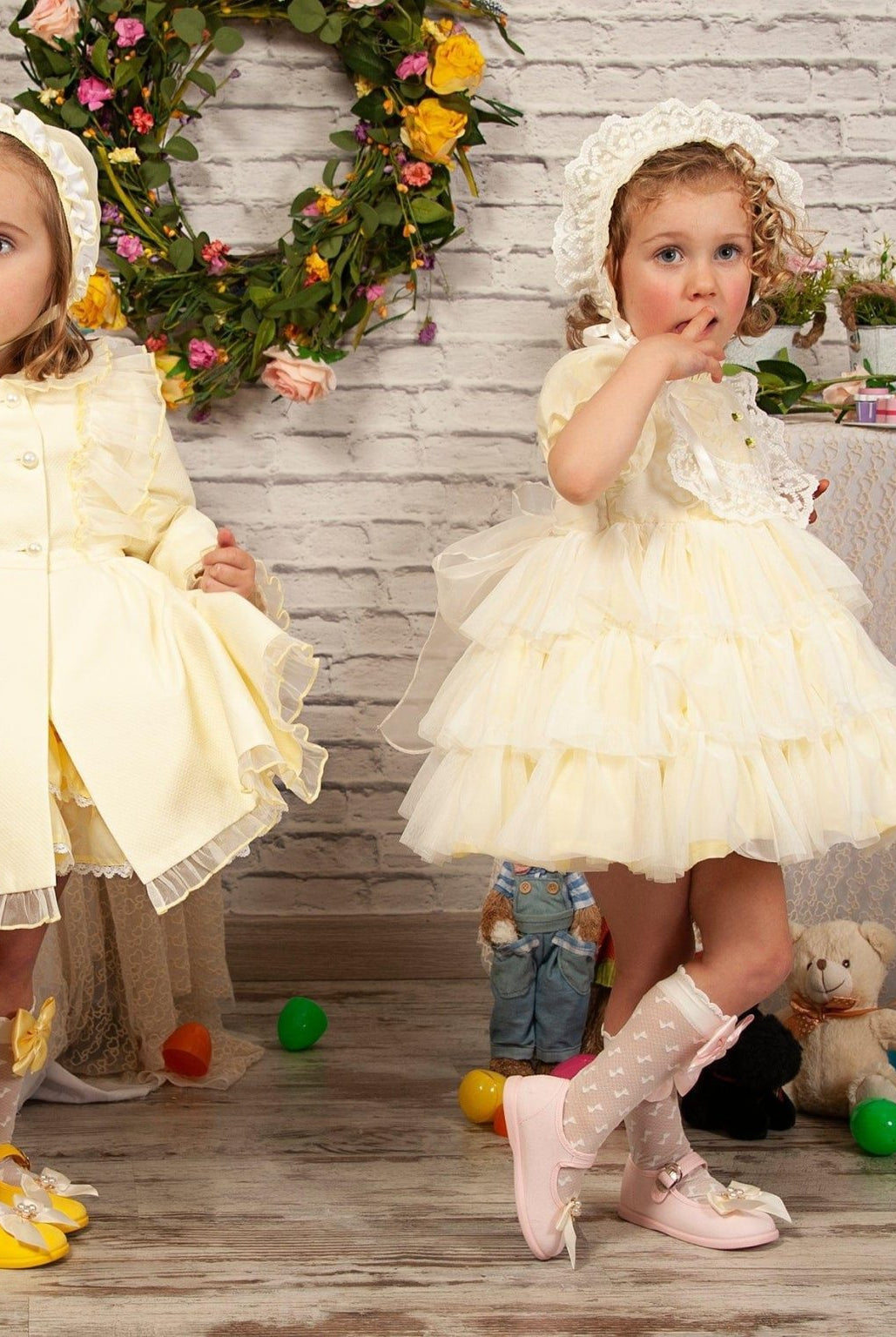 CLEARANCE SALE Sonata IN - STOCK - Girls Lemon Florecilla Ruffle Dress 8yr - Mariposa Children's Boutique