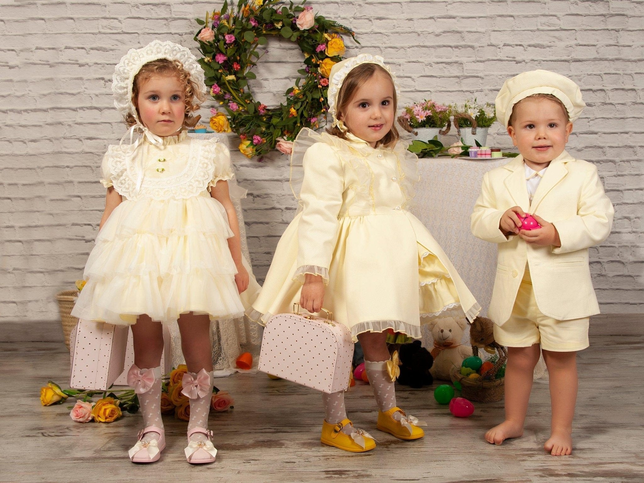 CLEARANCE SALE Sonata IN - STOCK - Girls Lemon Florecilla Ruffle Dress 8yr - Mariposa Children's Boutique
