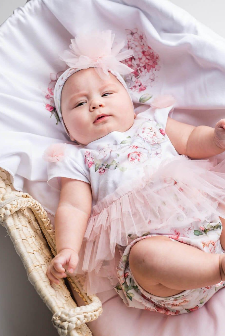 Sofija - Baby Girls POLA Shorty Babygrow - Mariposa Children's Boutique