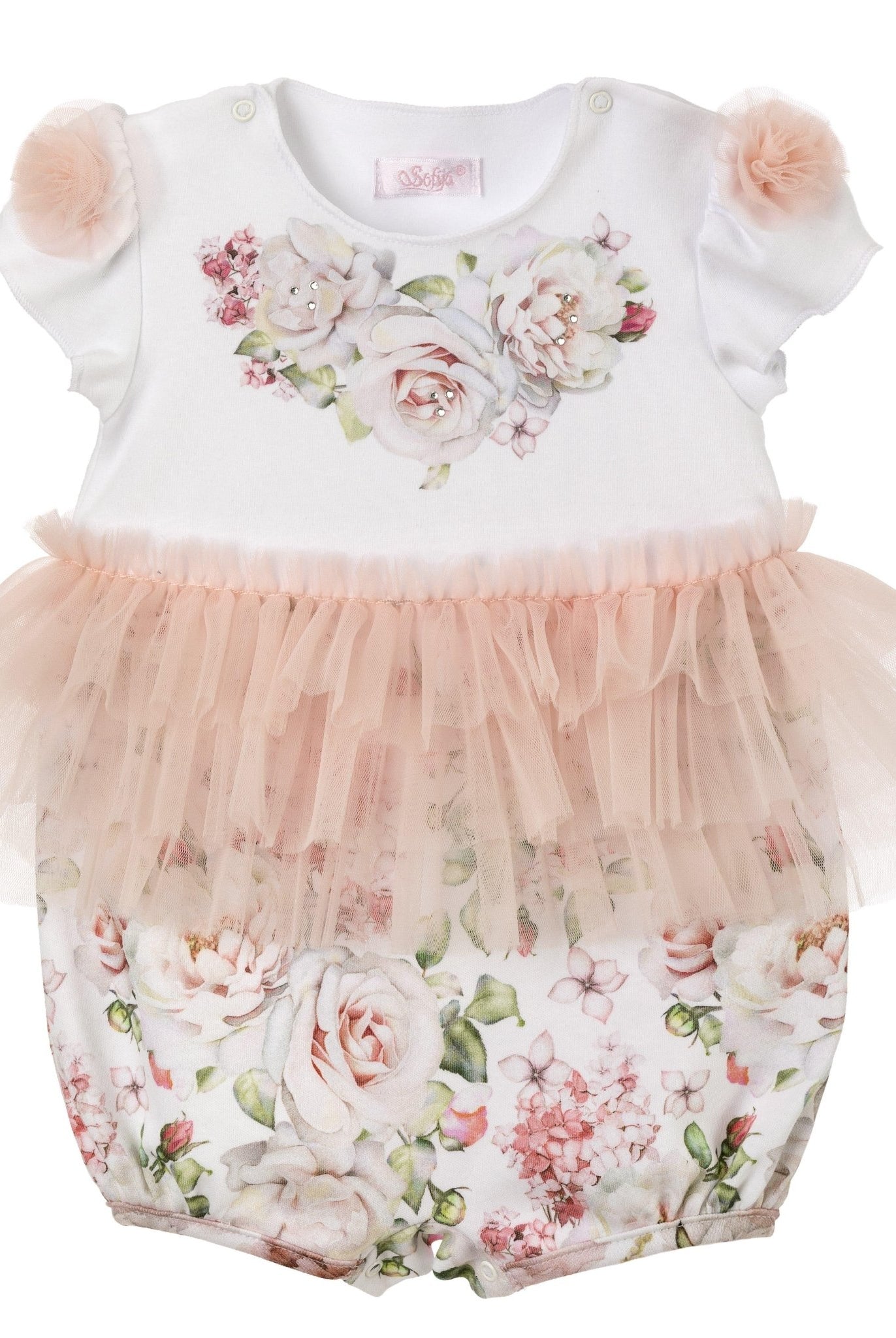 Sofija - Baby Girls POLA Shorty Babygrow - Mariposa Children's Boutique