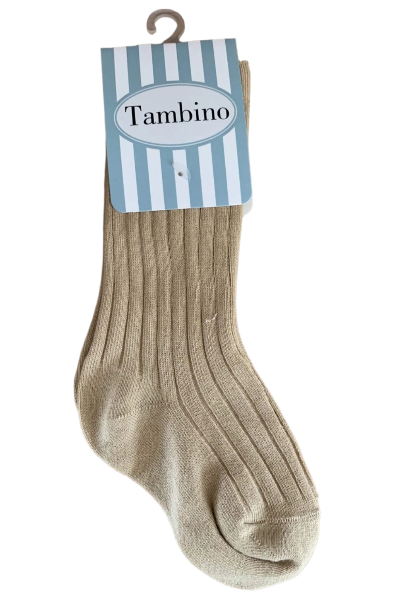 Tambino Socks - Boys Ribbed Camel Boys Knee High Socks