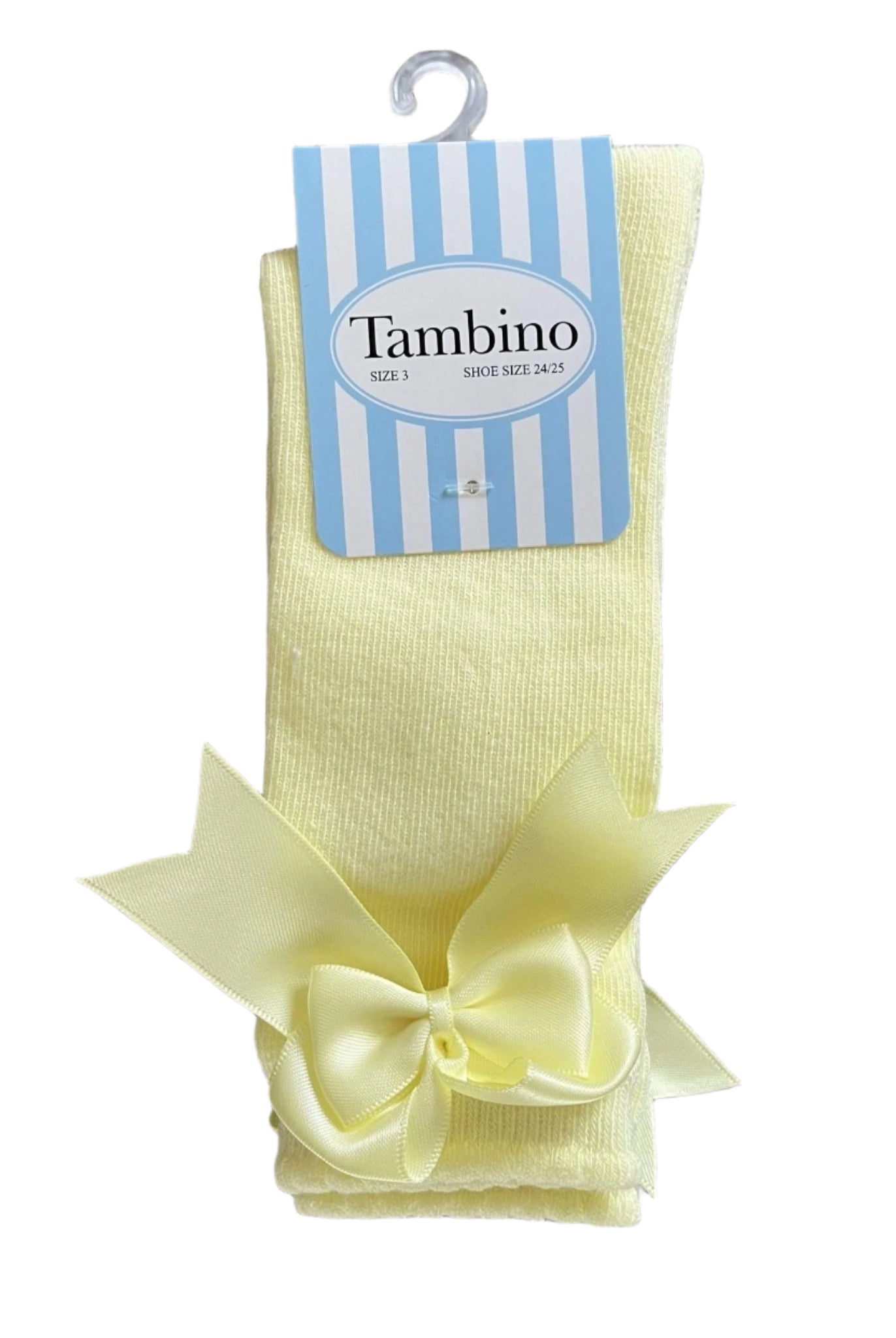 Tambino Socks - Girl's Lemon Knee High Bow Socks