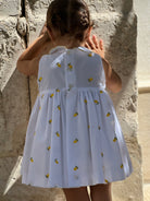 SS26 La Peppa baby dress white lemon embroidered dress knickers set