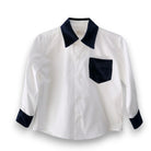 Boys Shirt with navy detail by Be Chic AW26
