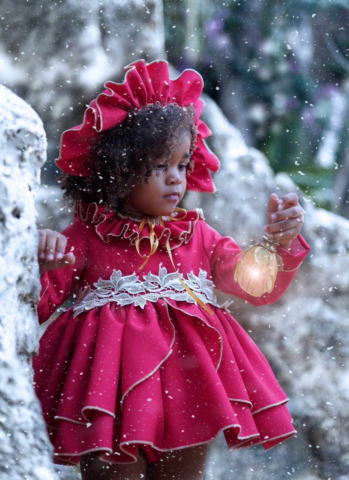Red and gold dress for girls sales