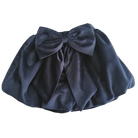 Be Chic girls navy velvet puffy shorts with ivory sailor blouse made in Portugal AW26