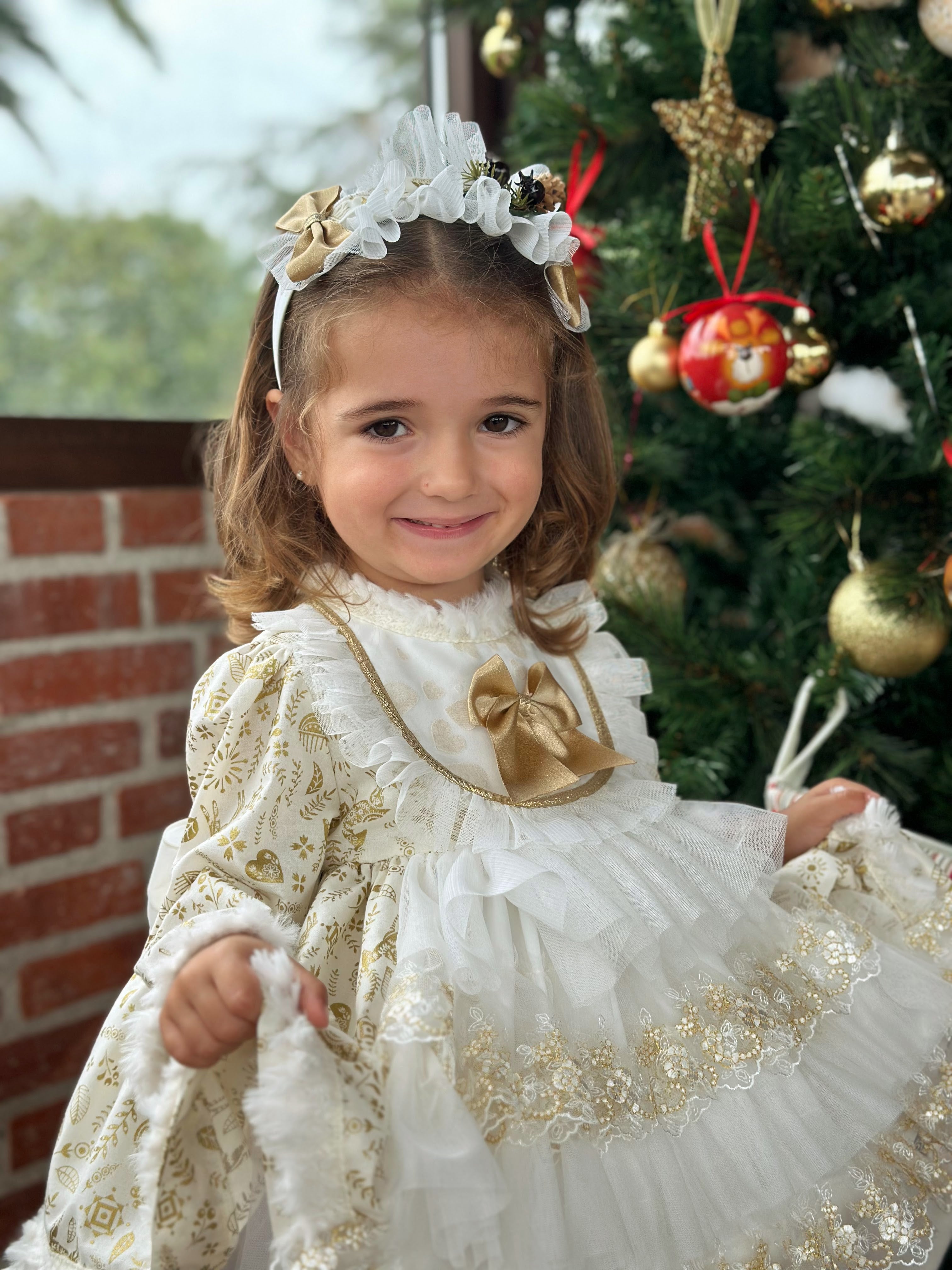 Cream christmas dress store