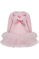 Pink Long sleeve Love Story Collection tulle hem dress by DAGA for AW26. 