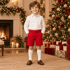 Abuela Tata Boys Red & Cream Christmas Occasion Outfit | Clearance Sale