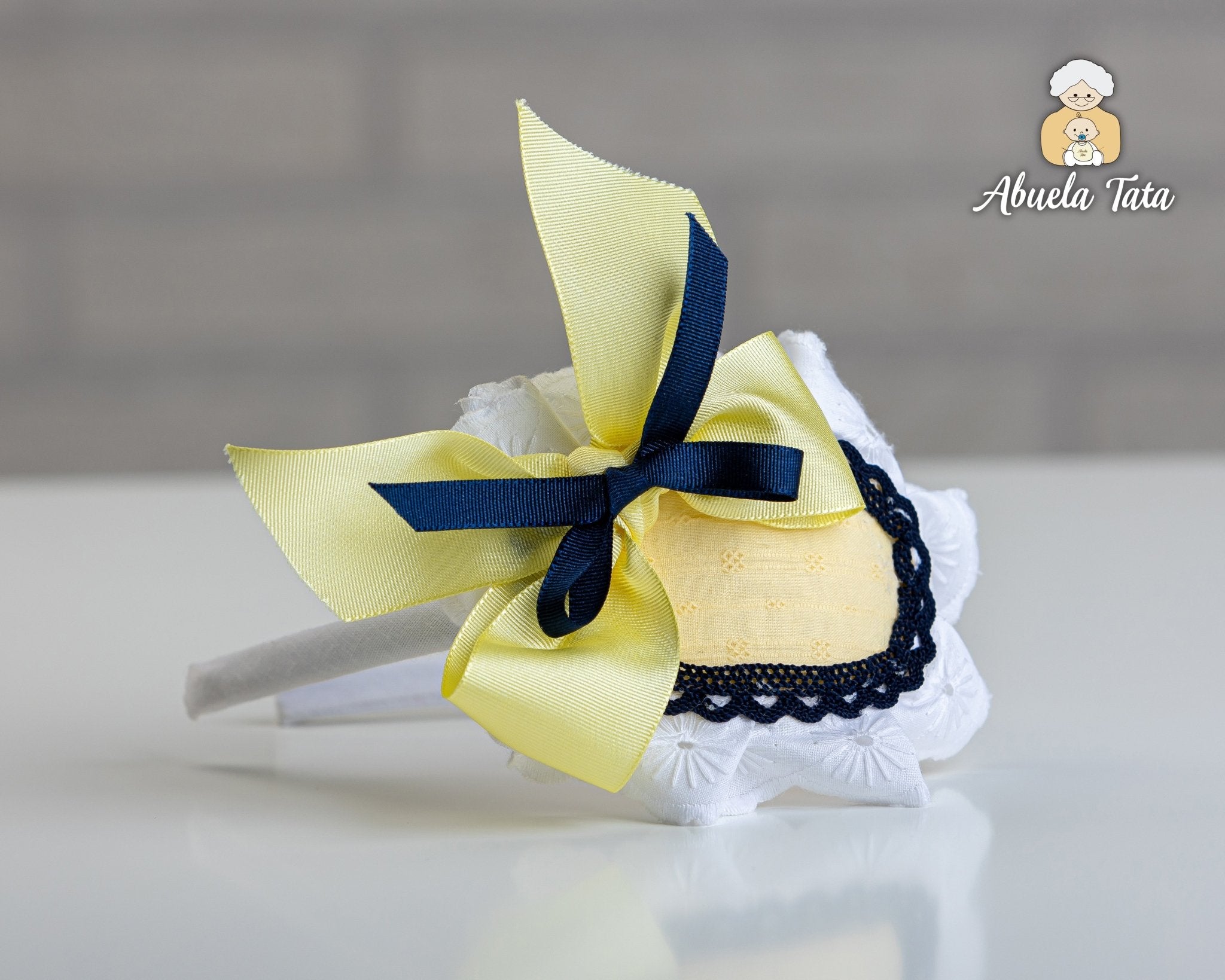 Abuela Tata SS26 girls yellow headpiece 