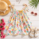 Alhuka girls multicoloured ice-cream print summer dress. 
