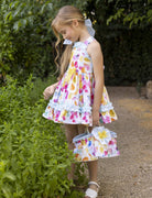 Alhuka girls multicoloured floral summer dress age 6 years Spanish childrenswear clearance sale