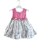 Alhuka SS24 - Girls Calblanque Pink & White Floral Print Summer Dress - Mariposa Children's Boutique