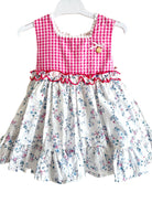 Alhuka SS24 - Girls Calblanque Pink & White Floral Print Summer Dress - Mariposa Children's Boutique