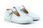 Angelitos Boys' Baby Blue Leather T-Bar Shoes