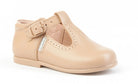 Angelitos Boys Camel Leather T-Bar Shoes | Boys Footwear